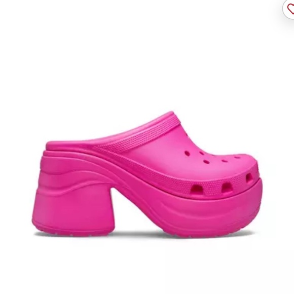 Women's Pink Platform Clogs - Picture 2 of 6